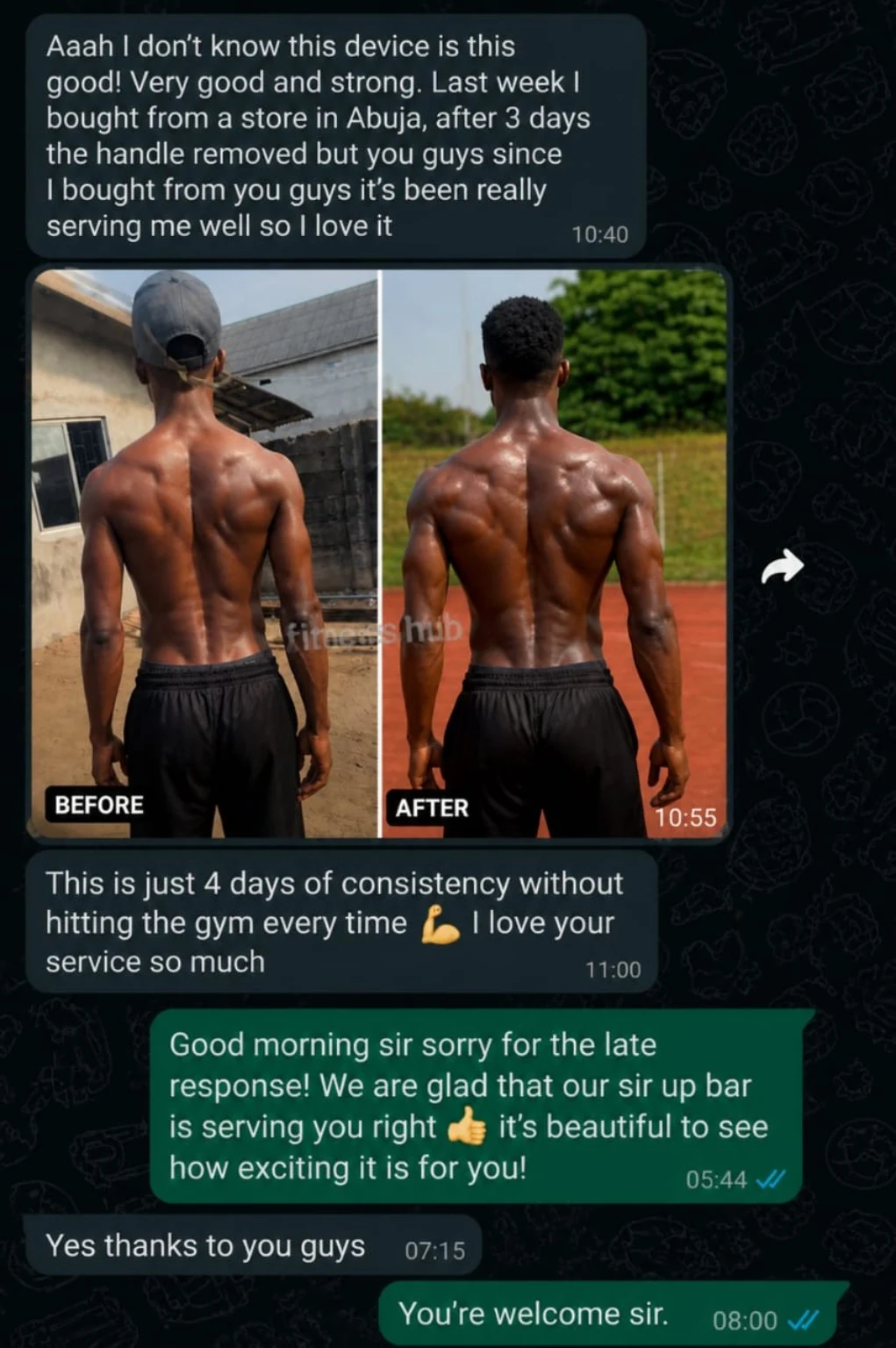 FITORA customer testimonial